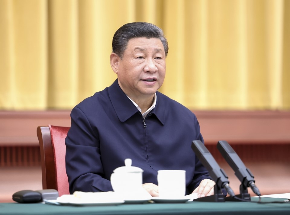 2024年3月20日下午，中共中央總書(shū)記、國(guó)家主席、中央軍委主席習(xí)近平在湖南省長(zhǎng)沙市主持召開(kāi)新時(shí)代推動(dòng)中部地區(qū)崛起座談會(huì)并發(fā)表重要講話。新華社記者 鞠鵬 攝 